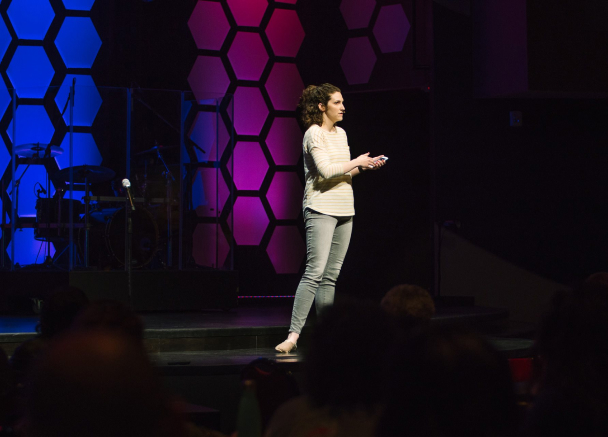 Amy Dutton Speaking at a Conference